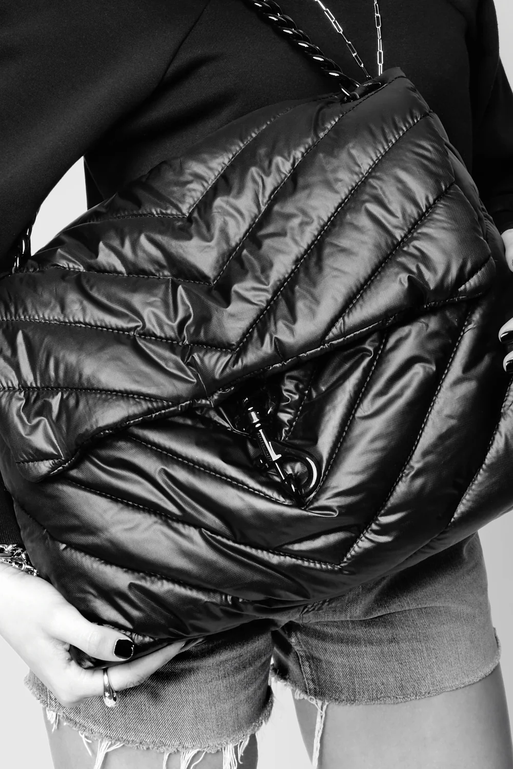 Edie Nylon XL Shoulder Bag - Image 4